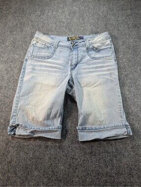 Angels Jeans Women's 16 Light Wash Denim Bermuda Shorts Vintage Y2K